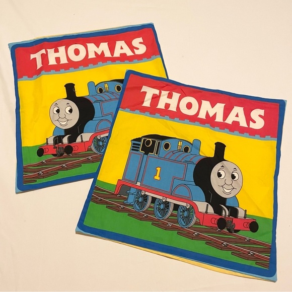 Thomas the Tank Engine Pillowcases Homemade 16” x 15.5” Pillow Cases Lot of 2 - Picture 12 of 12
